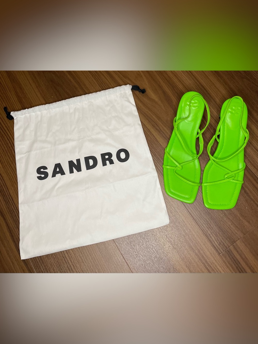 Sandro Strappy Green Sandal Heels - Picture 7 of 7
